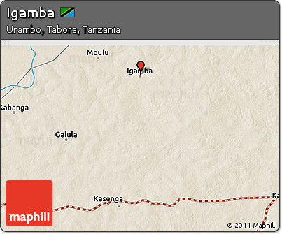 Shaded Relief 3D Map of Igamba
