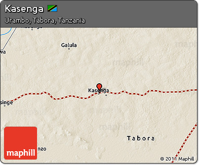 Shaded Relief 3D Map of Kasenga