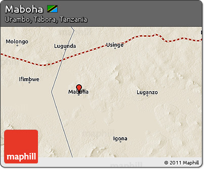 Shaded Relief 3D Map of Maboha