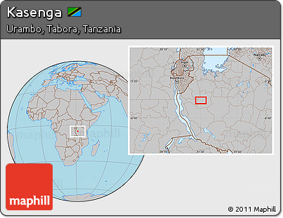 Gray Location Map of Kasenga