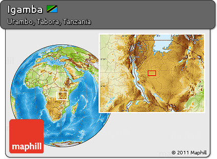 Physical Location Map of Igamba