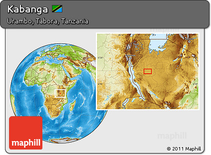 Physical Location Map of Kabanga