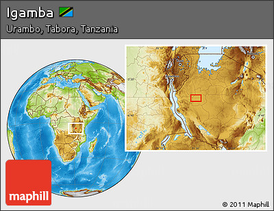 Physical Location Map of Igamba