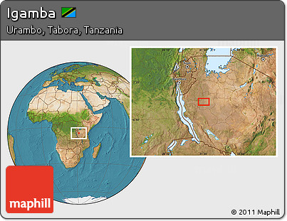 Satellite Location Map of Igamba
