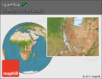 Satellite Location Map of Igamba