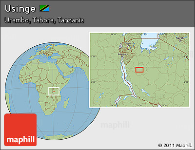 Savanna Style Location Map of Usinge