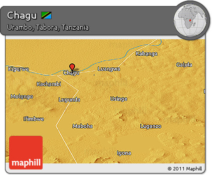 Physical Panoramic Map of Chagu