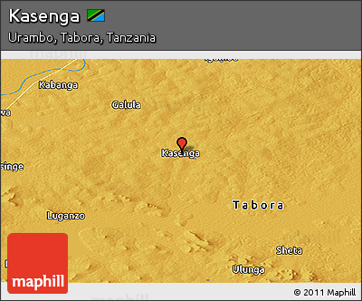 Physical Panoramic Map of Kasenga