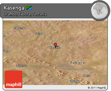 Satellite Panoramic Map of Kasenga