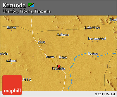 Physical 3D Map of Katunda
