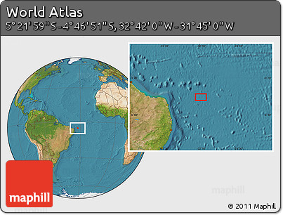 Satellite Location Map of the Area around 5° 4' 25" S, 32° 13' 30" W