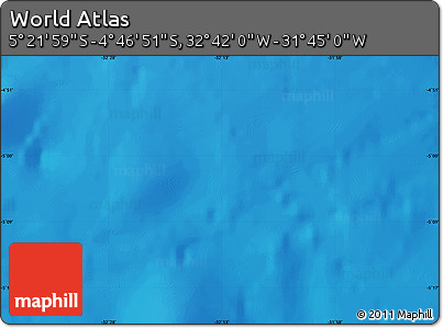 Physical Map of the Area around 5° 4' 25" S, 32° 13' 30" W