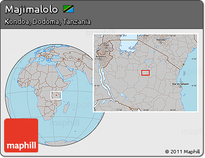 Gray Location Map of Majimalolo