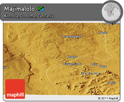 Physical Panoramic Map of Majimalolo