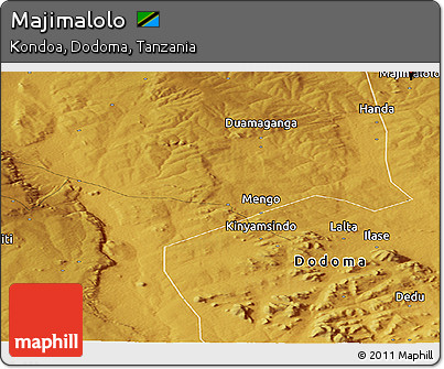 Physical Panoramic Map of Majimalolo