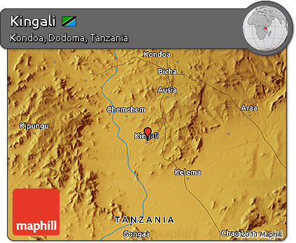 Physical 3D Map of Kingali