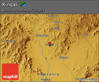 Physical 3D Map of Kingali