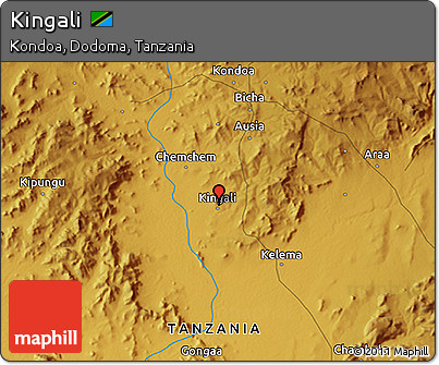 Physical 3D Map of Kingali