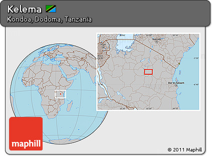Gray Location Map of Kelema