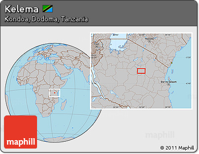 Gray Location Map of Kelema