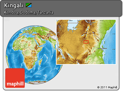 Physical Location Map of Kingali