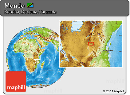 Physical Location Map of Mondo