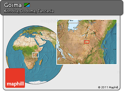 Satellite Location Map of Goima