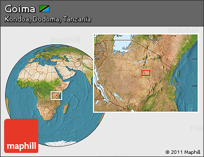 Satellite Location Map of Goima
