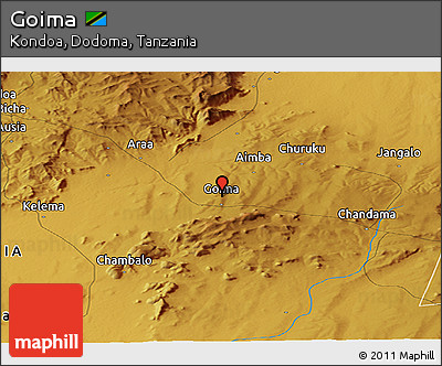 Physical Panoramic Map of Goima