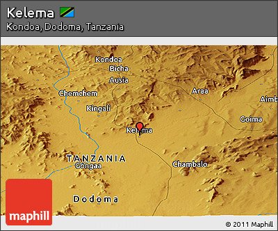 Physical Panoramic Map of Kelema