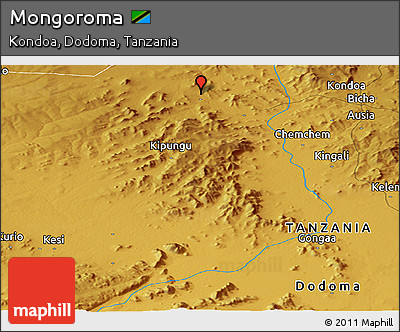 Physical Panoramic Map of Mongoroma