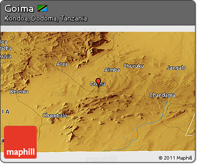 Physical Panoramic Map of Goima