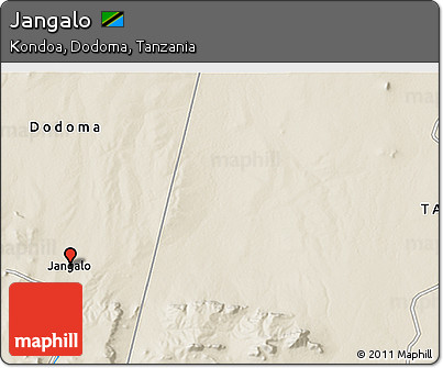Shaded Relief 3D Map of Jangalo