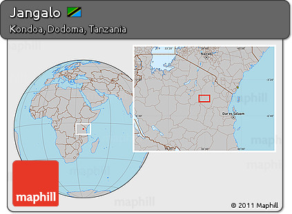 Gray Location Map of Jangalo