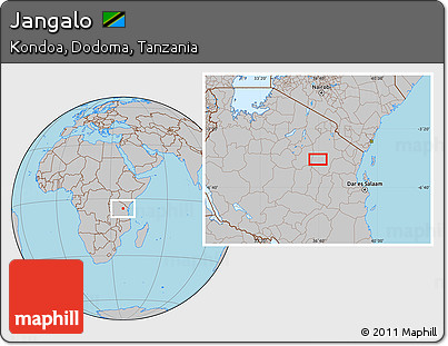 Gray Location Map of Jangalo