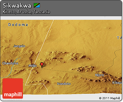 Physical Panoramic Map of Sikwakwa
