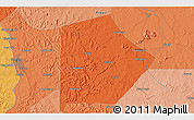 Political 3D Map of the area around 5° 4' 25" S, 42° 25' 29" W