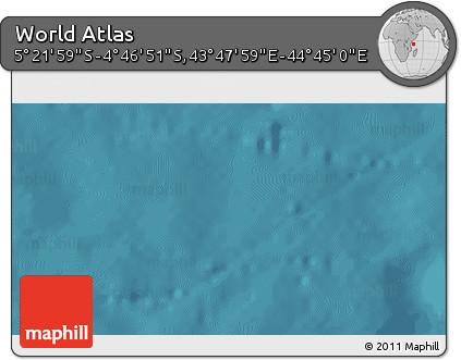 Satellite 3D Map of the Area around 5° 4' 25" S, 44° 16' 29" E