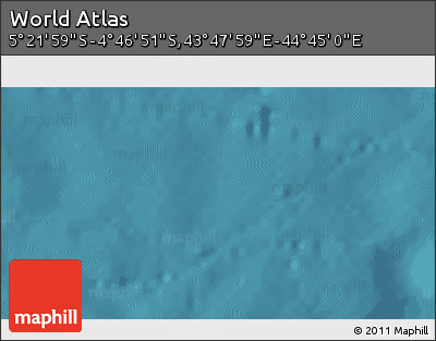 Satellite 3D Map of the Area around 5° 4' 25" S, 44° 16' 29" E