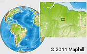 Physical Location Map of the area around 5° 4' 25" S, 45° 49' 30" W
