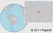 Gray Location Map of the area around 5° 4' 25" S, 54° 19' 30" W
