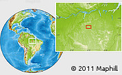 Physical Location Map of the area around 5° 4' 25" S, 54° 19' 30" W