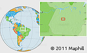 Political Location Map of the area around 5° 4' 25" S, 54° 19' 30" W