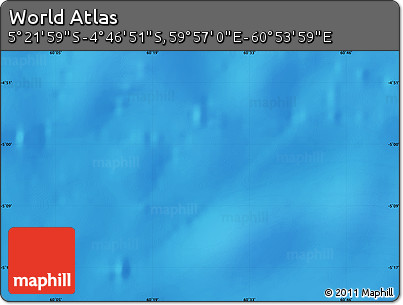 Shaded Relief Map of the Area around 5° 4' 25" S, 60° 25' 29" E