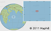 Savanna Style Location Map of the area around 5° 4' 25" S, 65° 31' 30" E