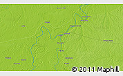 Physical 3D Map of the area around 5° 4' 25" S, 73° 52' 30" W