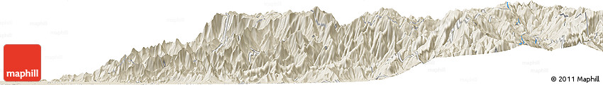 Shaded Relief Horizon Map of Miscas Shaded Relief Horizon Map of Miscas