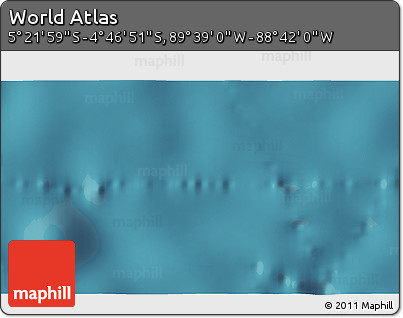 Satellite 3D Map of the Area around 5° 4' 25" S, 89° 10' 30" W