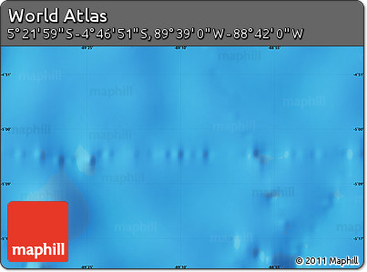 Physical Map of the Area around 5° 4' 25" S, 89° 10' 30" W