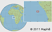 Savanna Style Location Map of the area around 5° 4' 25" S, 8° 34' 29" E